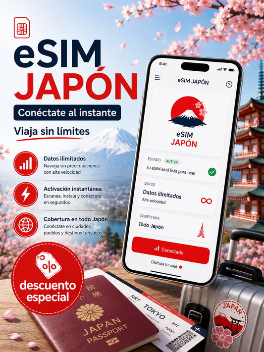 ¿NECESITAS UN eSIM PARA TU VIAJE? APROVECHA ESTE DESCUENTO